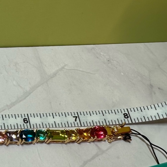 Kurt Geiger Spread the Rainbow Tennis Bracelet Multicolor NWT and dust bag - Picture 5 of 10